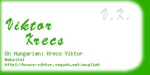 viktor krecs business card
